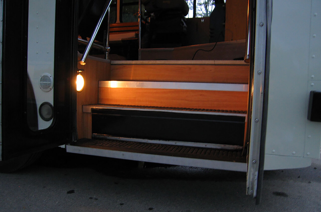 trolley at a church